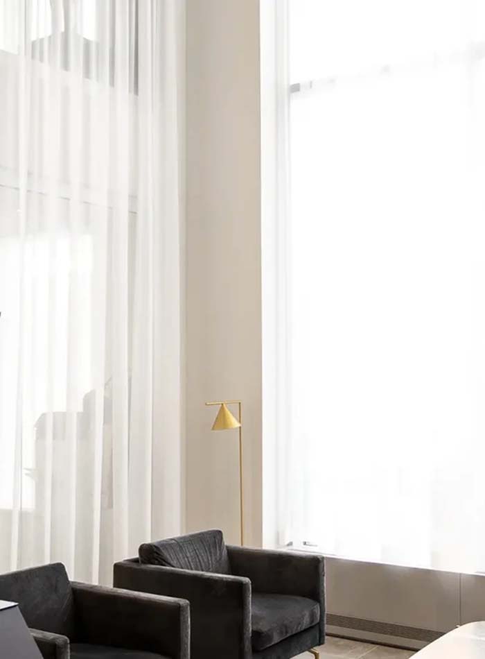 Aura sheer curtain fabric
