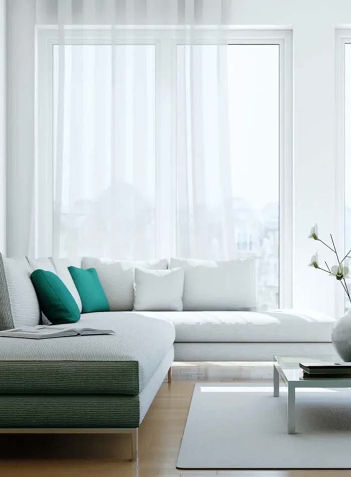 Aura translucent curtain fabric