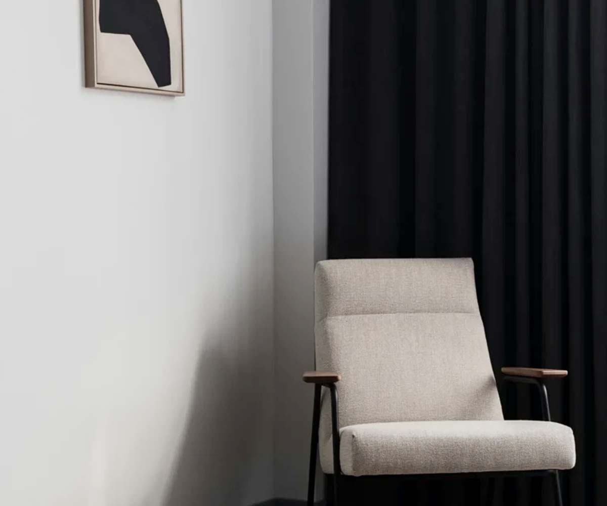 Custom curtain installation