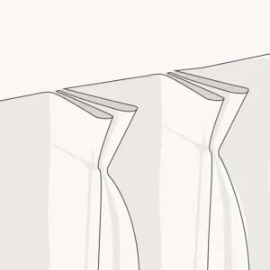 Double pinch pleat curtain heading