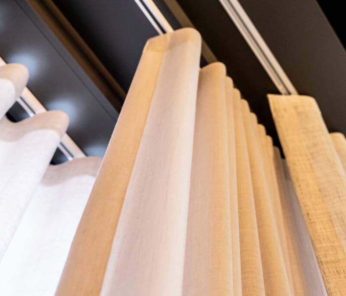 Finished custom curtains