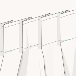 Knife pleat curtain heading