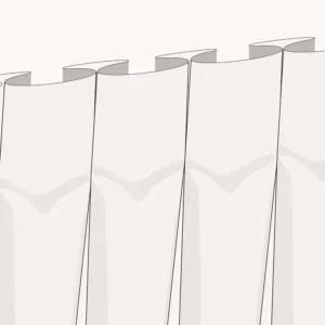 Reverse box pleat curtain heading