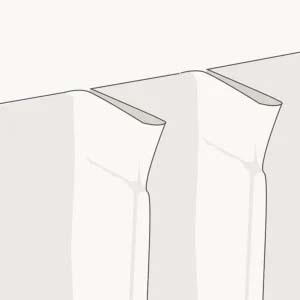Single pleat curtain heading